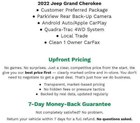 2022 Jeep Grand Cherokee WK Laredo X 4x4