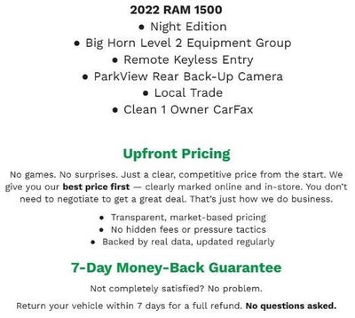 2022 RAM 1500 Big Horn