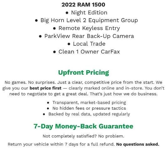2022 RAM 1500 Big Horn