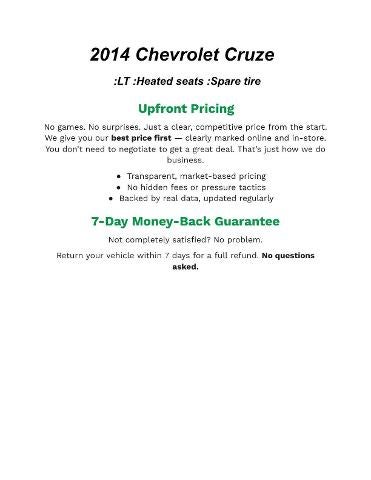 2014 Chevrolet Cruze 2LT