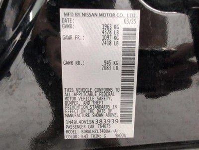 2025 Nissan Altima SV FWD