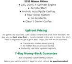 2025 Nissan Altima SV FWD