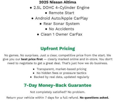 2025 Nissan Altima SV FWD