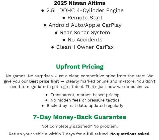 2025 Nissan Altima SV FWD