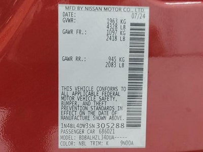 2025 Nissan Altima SV FWD