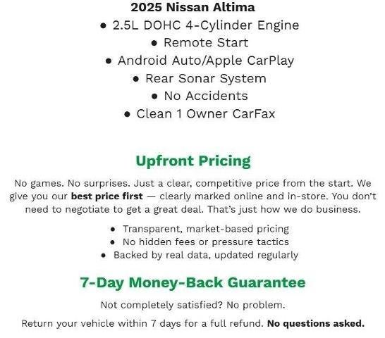 2025 Nissan Altima SV FWD