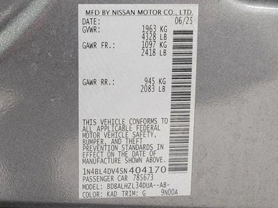 2025 Nissan Altima SV