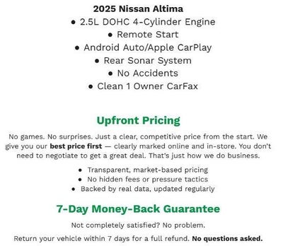 2025 Nissan Altima SV FWD