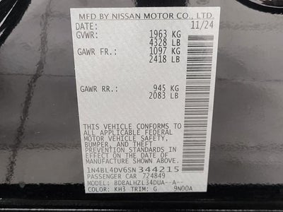 2025 Nissan Altima SV FWD