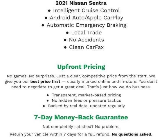 2021 Nissan Sentra SV Xtronic CVT