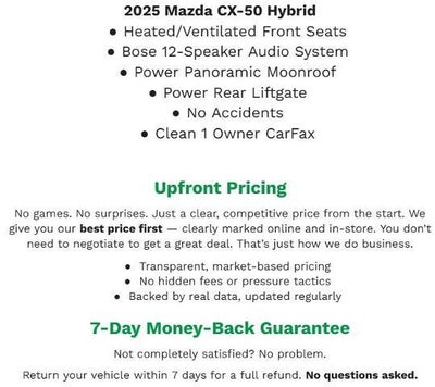 2025 Mazda Mazda CX-50 Hybrid Premium Plus Package