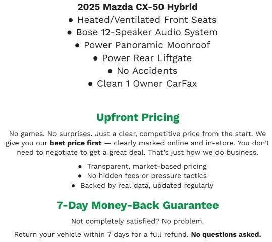 2025 Mazda Mazda CX-50 Hybrid Premium Plus Package